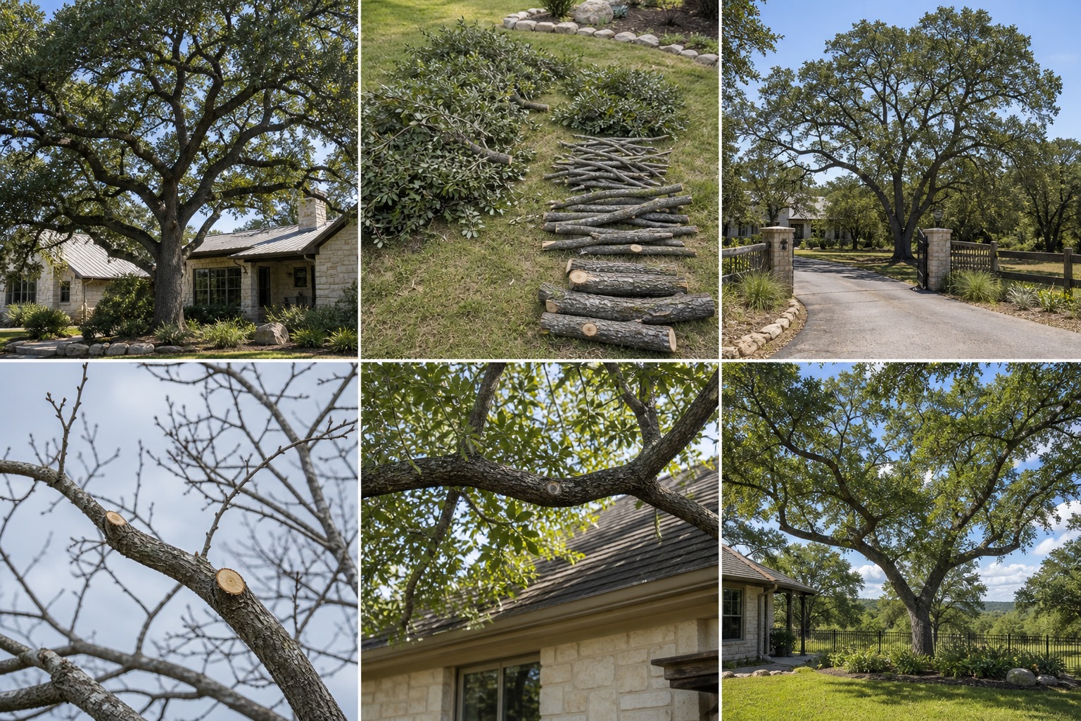 Tree trimming work on a residential property
